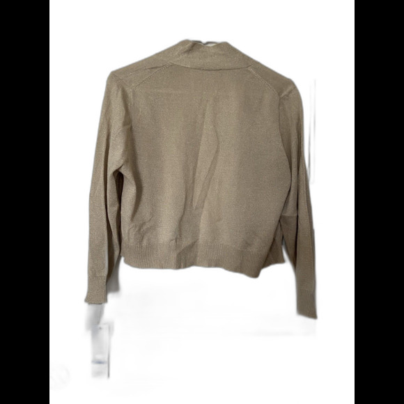 Calvin Klein Metallic Gold Open-Front Shrug Cardigan – XL NWT - Picture 4 of 8